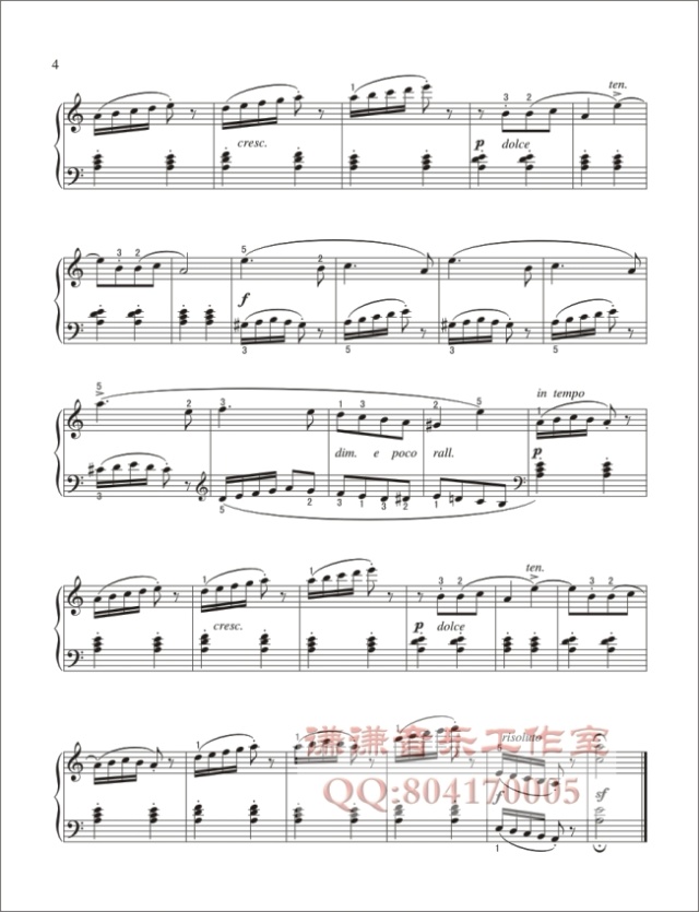 小步舞曲钢琴曲谱（图4）