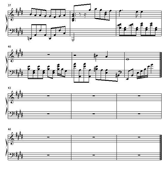 最终幻想9 MELODIES OF LIFE钢琴曲谱（图4）