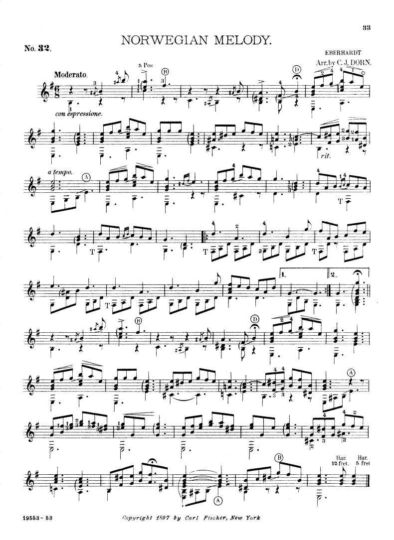 Norwegian Melody钢琴曲谱（图1）