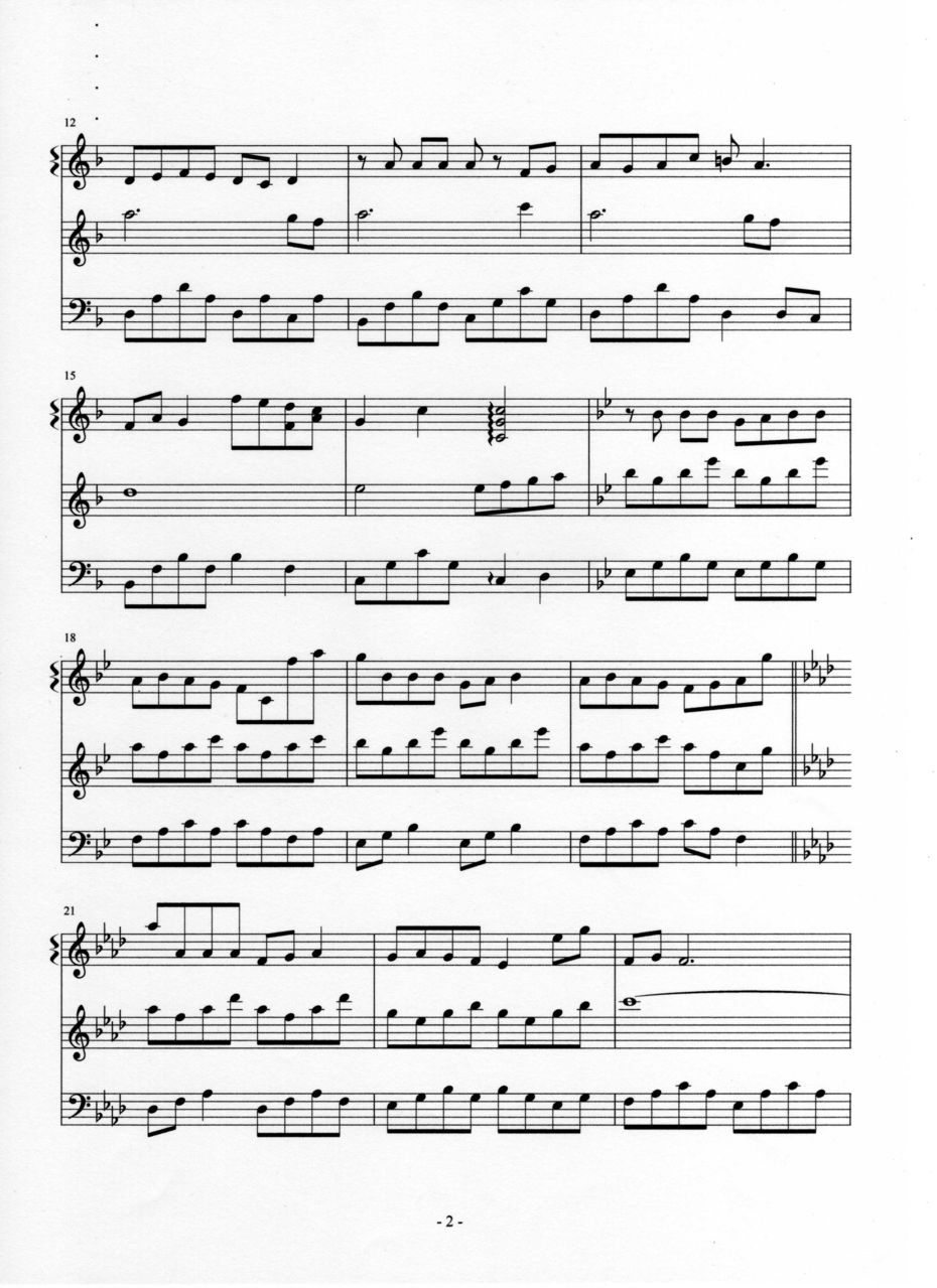 奏之曲 亚连版钢琴曲谱（图2）