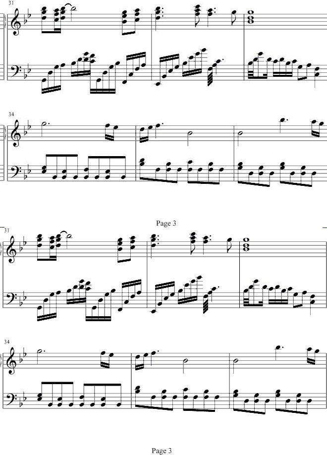 姻缘 _ 王的男人插曲钢琴曲谱（图3）