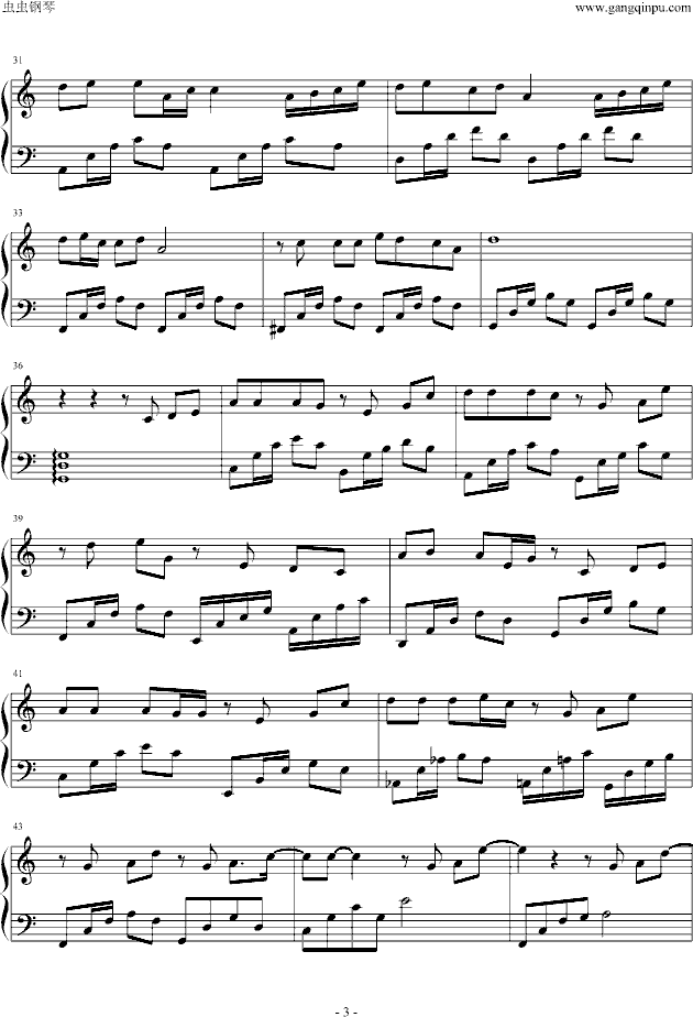 错了再错钢琴曲谱（图3）