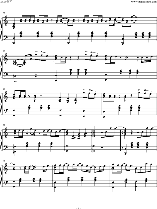 东方神起 - Kissしたまま、さよなら钢琴曲谱（图2）