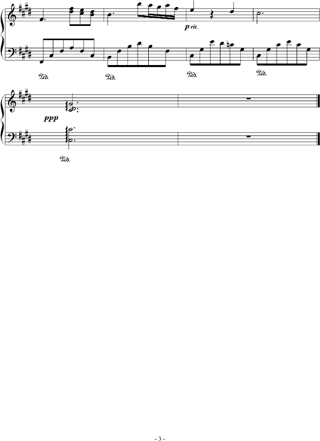 夜钢琴曲谱（图3）