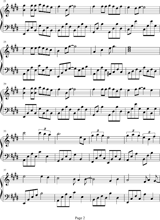 分手物语钢琴曲谱（图2）