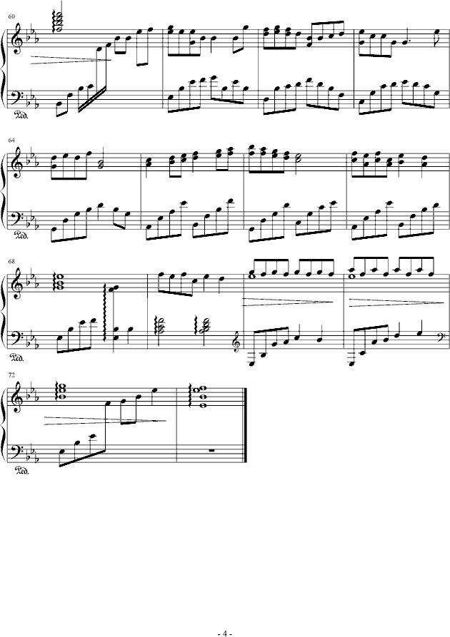 小酒窝钢琴曲谱（图4）
