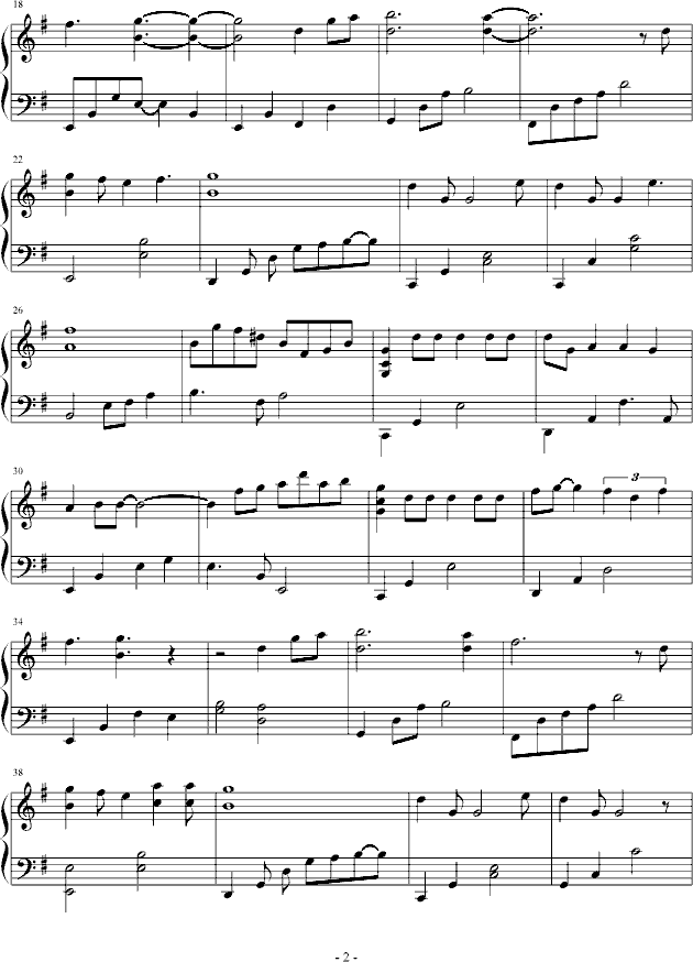 我们的爱 -编配独奏版钢琴曲谱（图2）