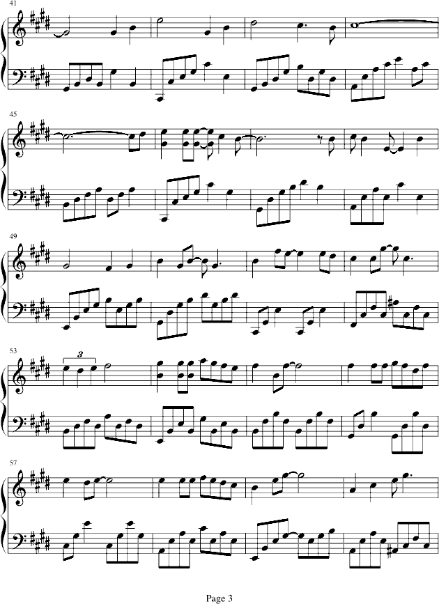 分手物语钢琴曲谱（图3）
