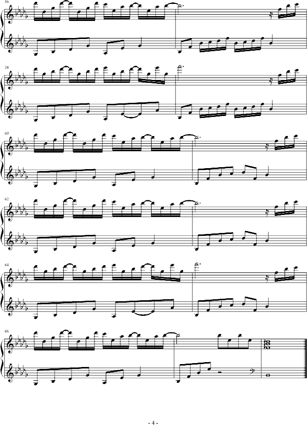 空房間钢琴曲谱（图4）