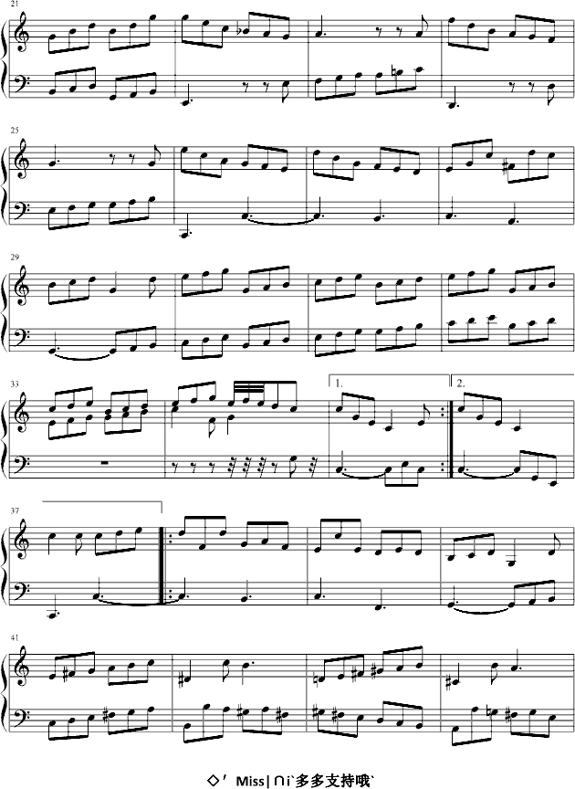 吉格 Gigue钢琴曲谱（图2）