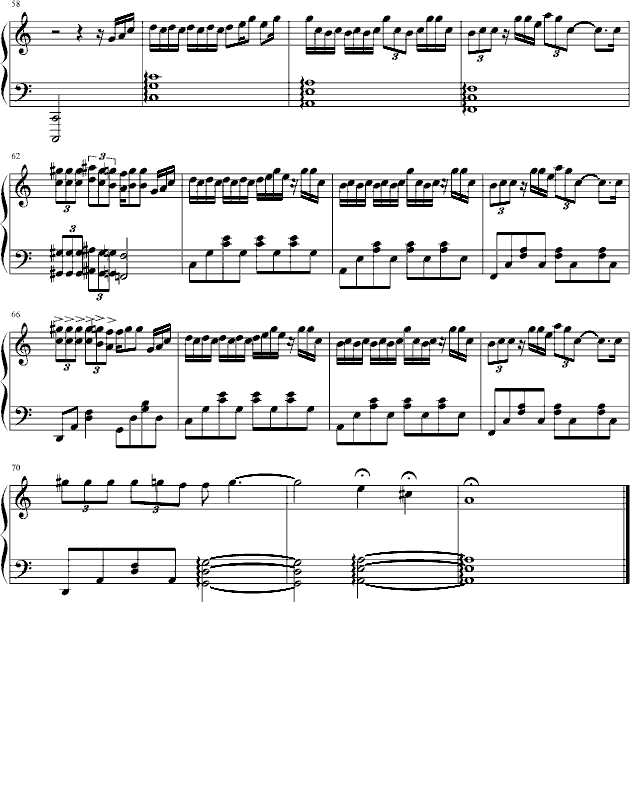 疯人愿钢琴曲谱（图4）