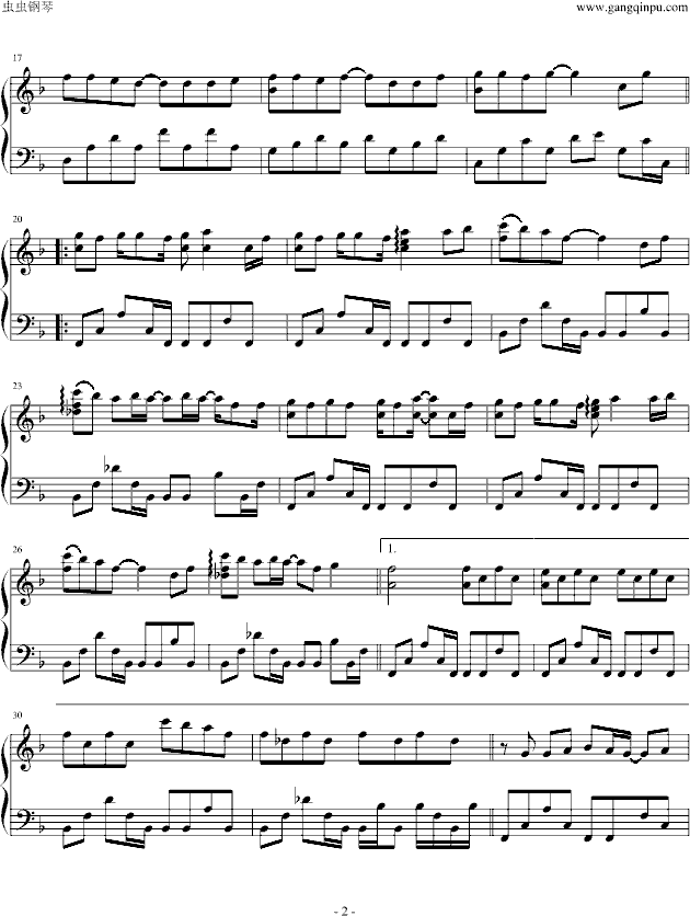 天空钢琴曲谱（图2）