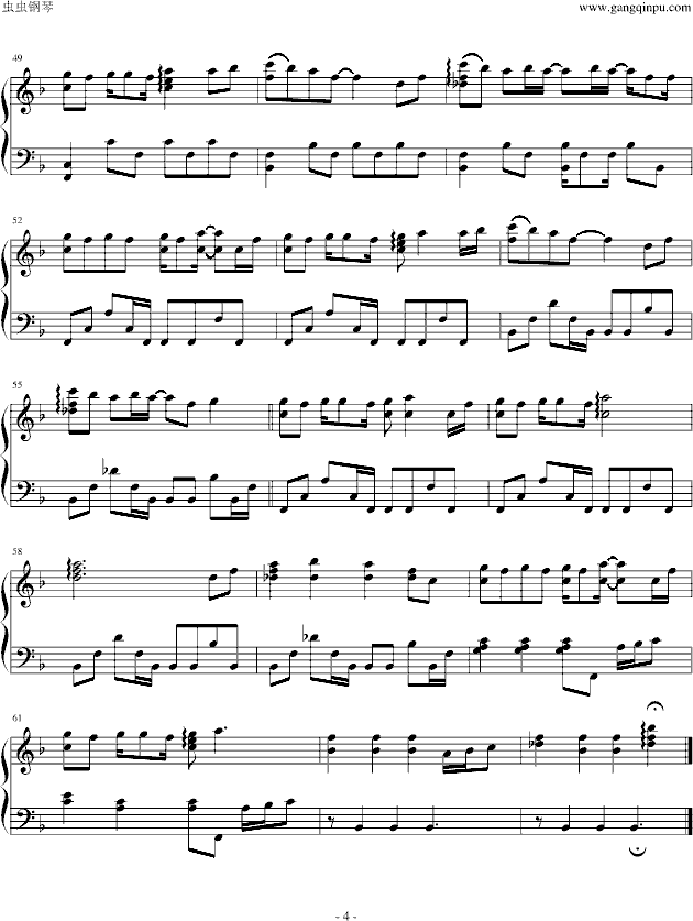 天空钢琴曲谱（图4）