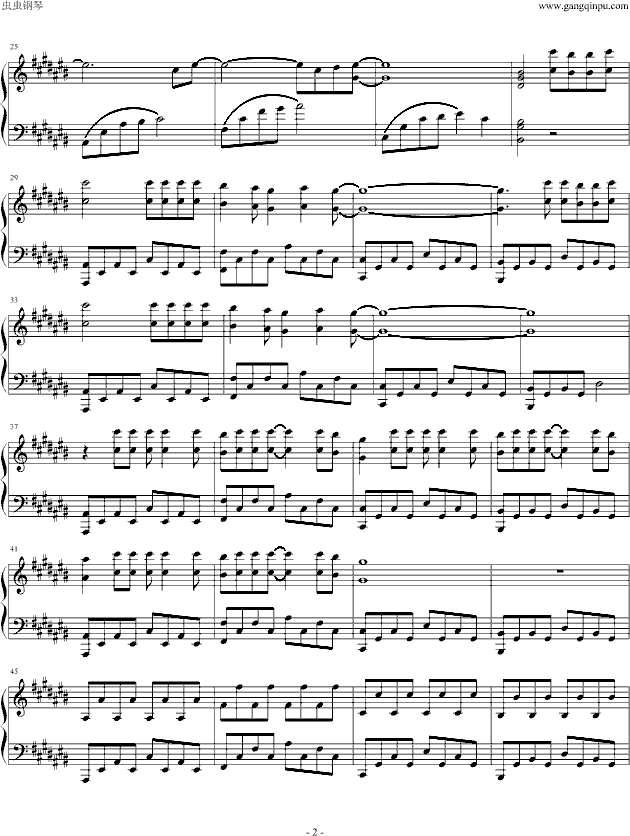One钢琴曲谱（图2）