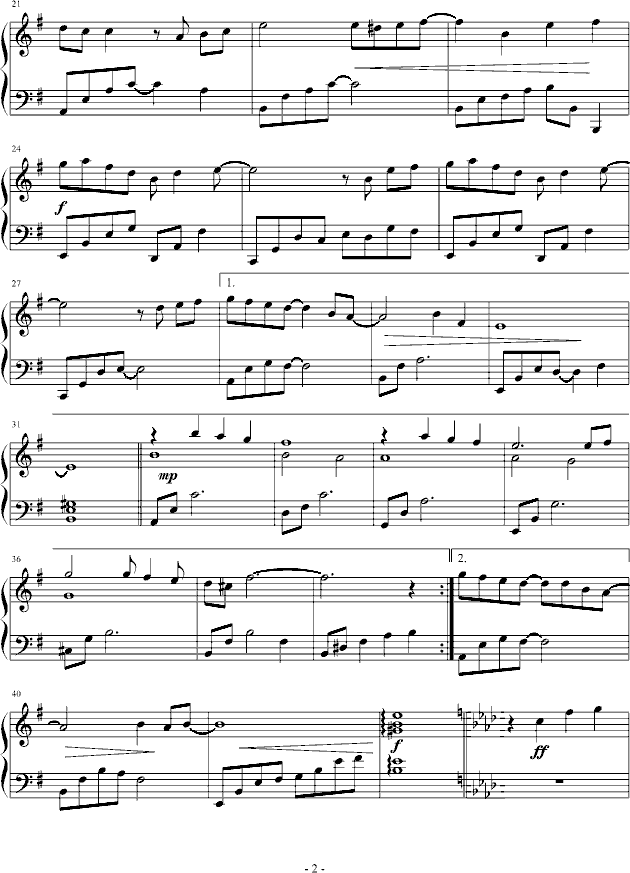 千年恋歌(太王四神记主题曲)钢琴曲谱（图2）