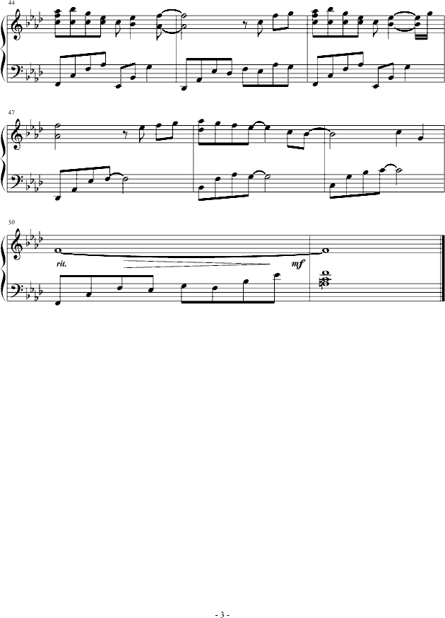 千年恋歌(太王四神记主题曲)钢琴曲谱（图3）