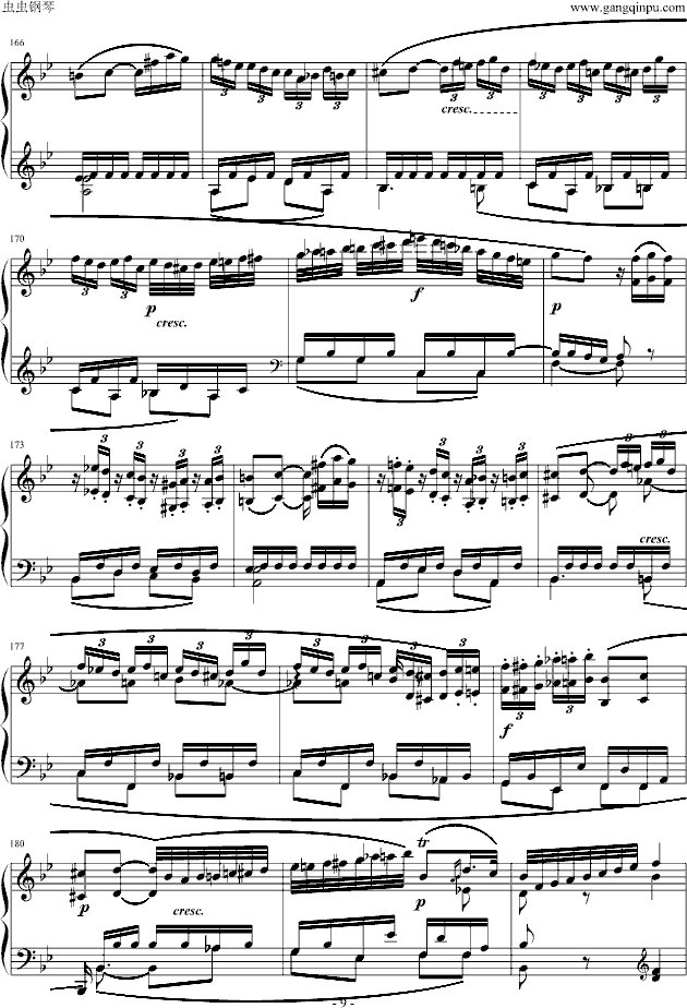 降B大调奏鸣曲钢琴曲谱（图9）