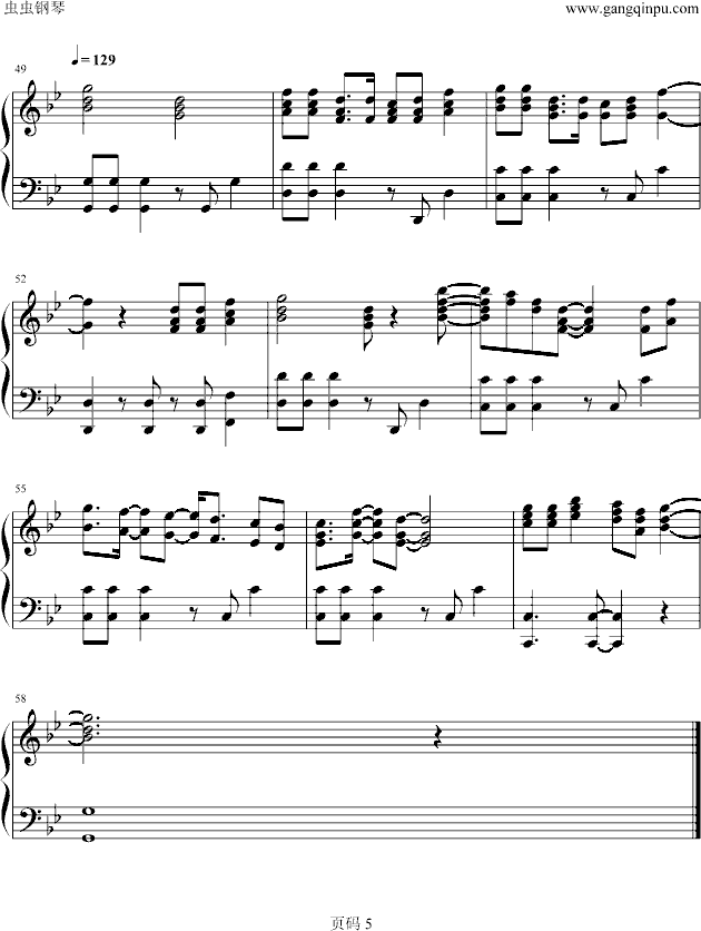 Rising sun钢琴曲谱（图5）