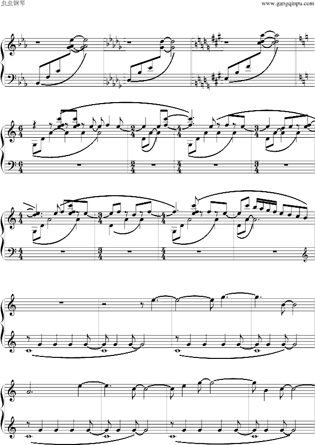 模拟人生钢琴曲四钢琴曲谱（图3）
