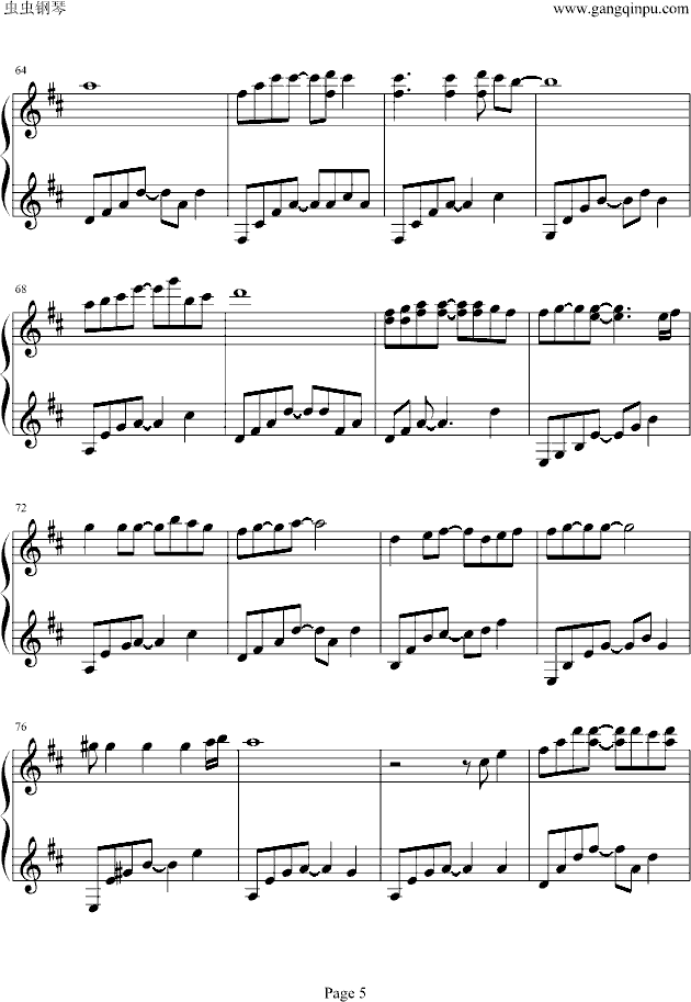 valentine`s day钢琴曲谱（图5）