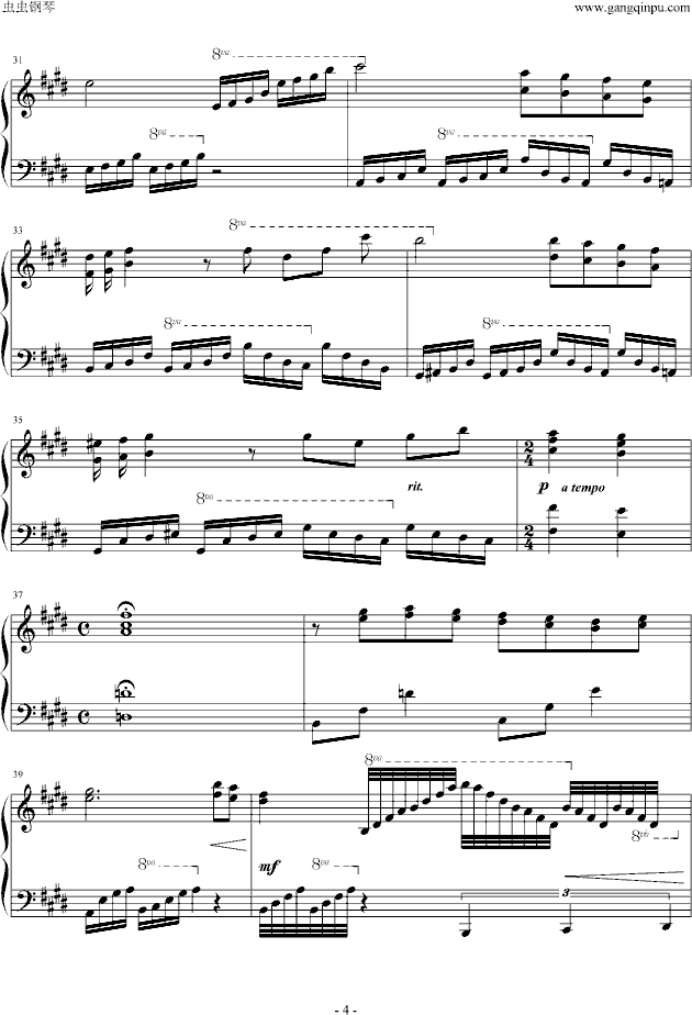 melodies of life钢琴曲谱（图4）