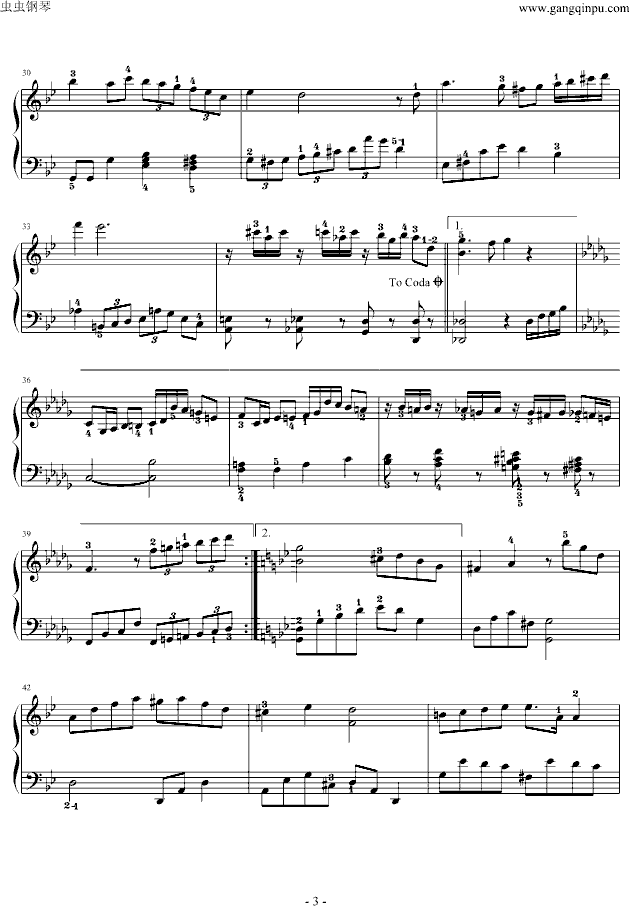 蔷薇狱乙女钢琴曲谱（图3）