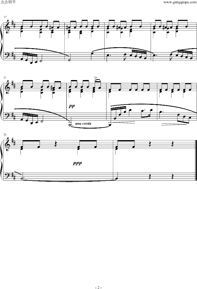 肖邦-b小调前奏曲钢琴曲谱（图2）
