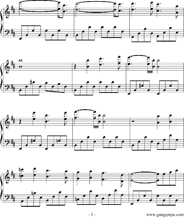 出埃及记-抒情版钢琴曲谱（图3）