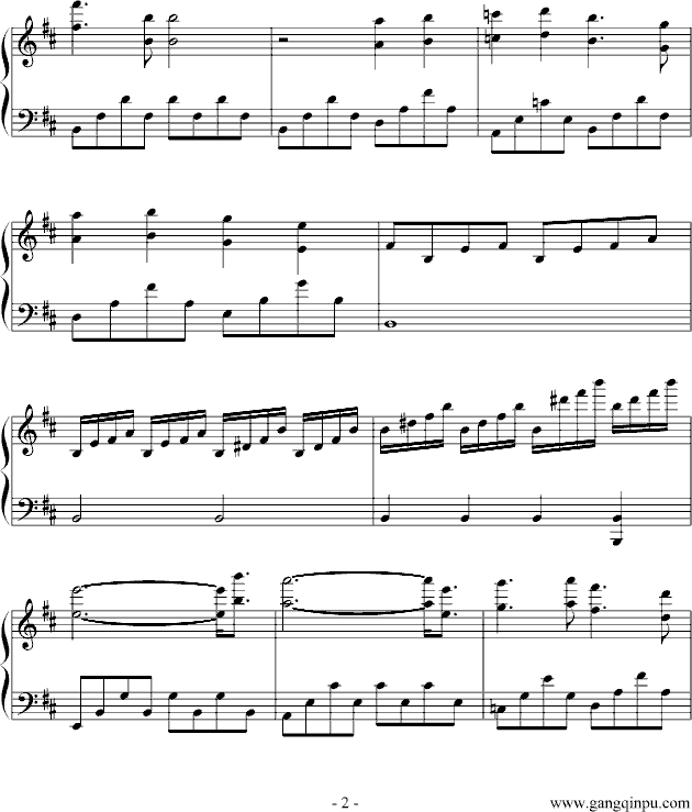 出埃及记-抒情版钢琴曲谱（图2）