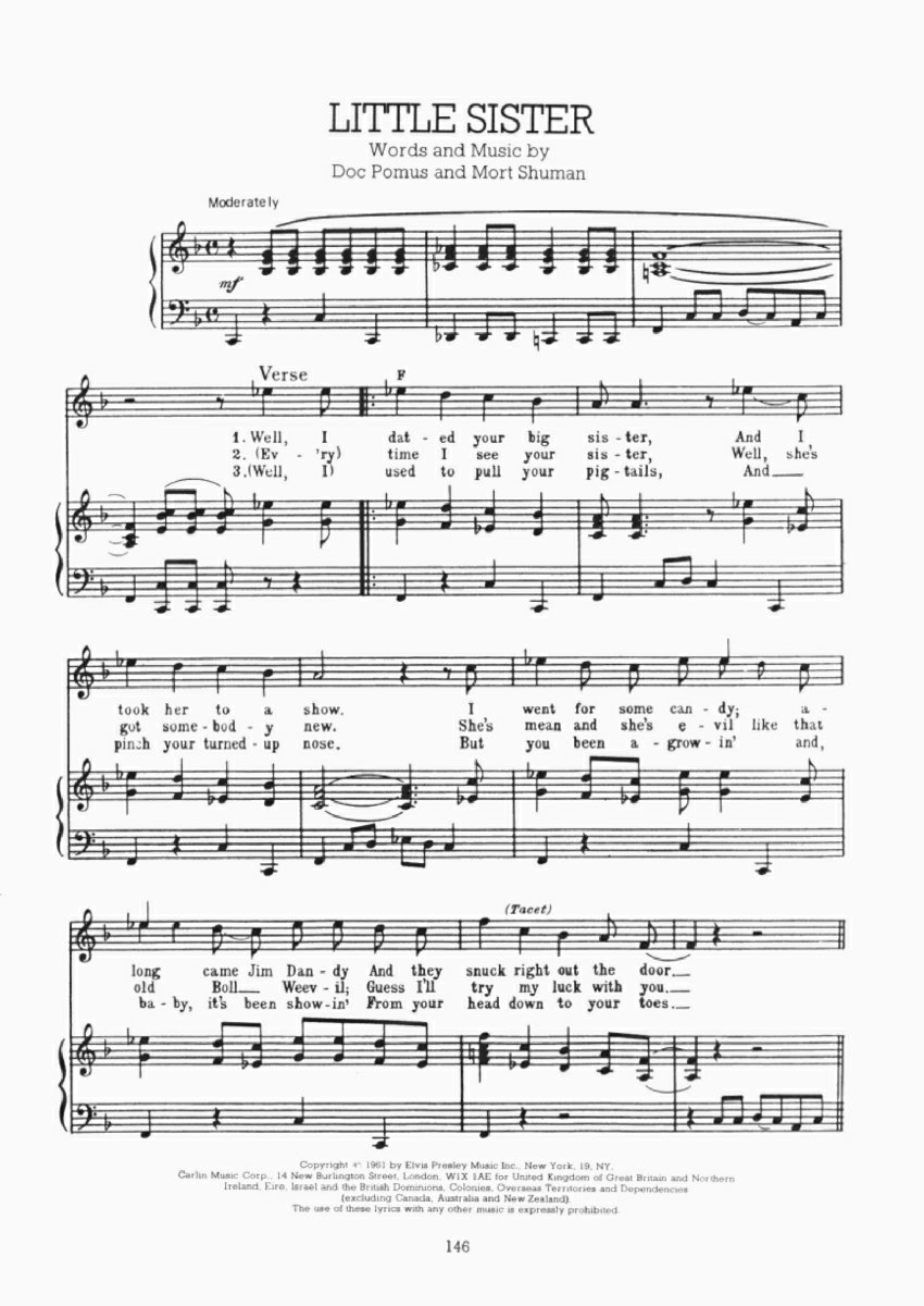 LITTLE SISTER钢琴曲谱（图1）