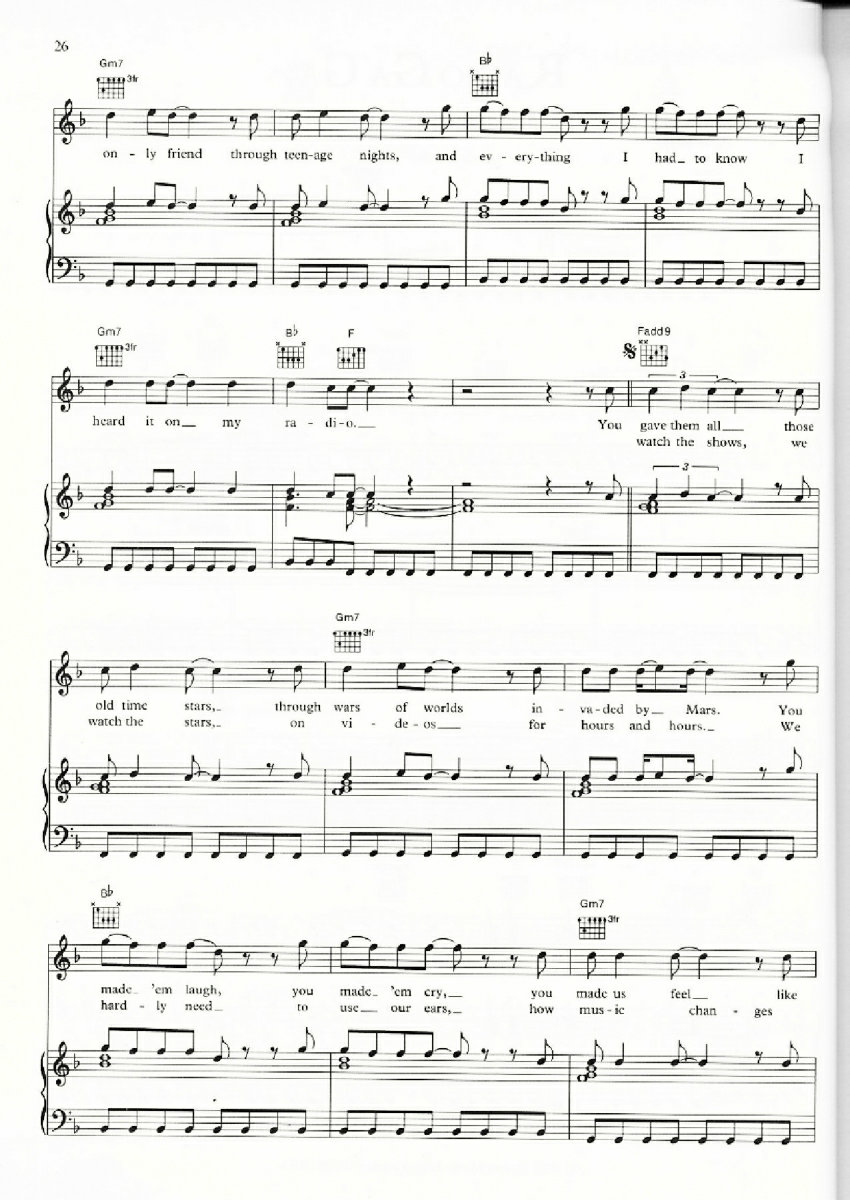 RADIO GAGA钢琴曲谱（图2）