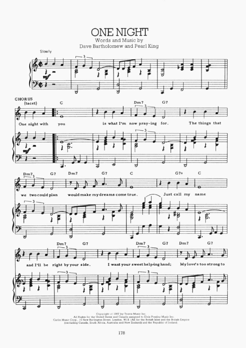 ONE NIGHT钢琴曲谱（图1）