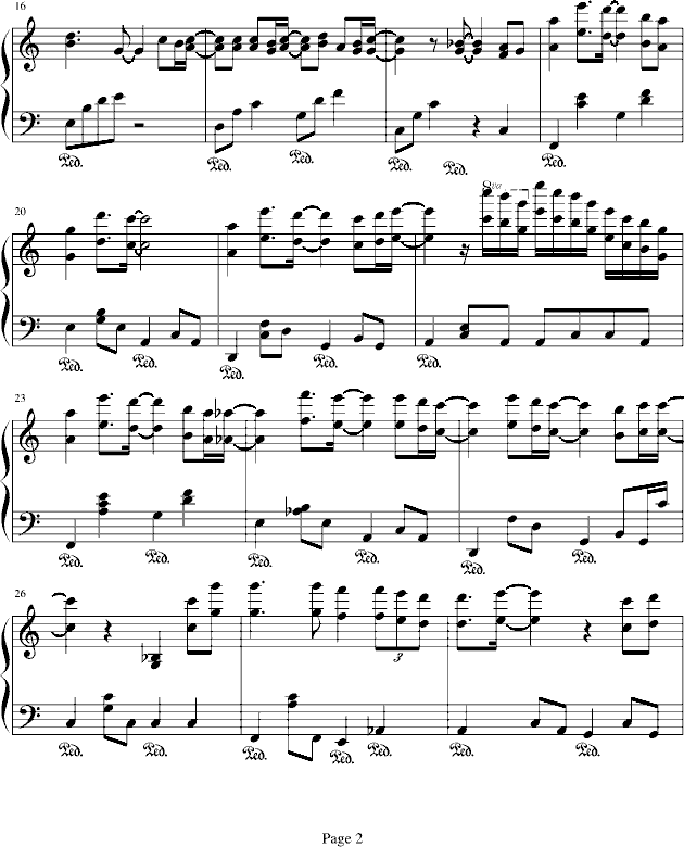 Only Human-(一公升的眼泪背景音乐)钢琴曲谱（图2）