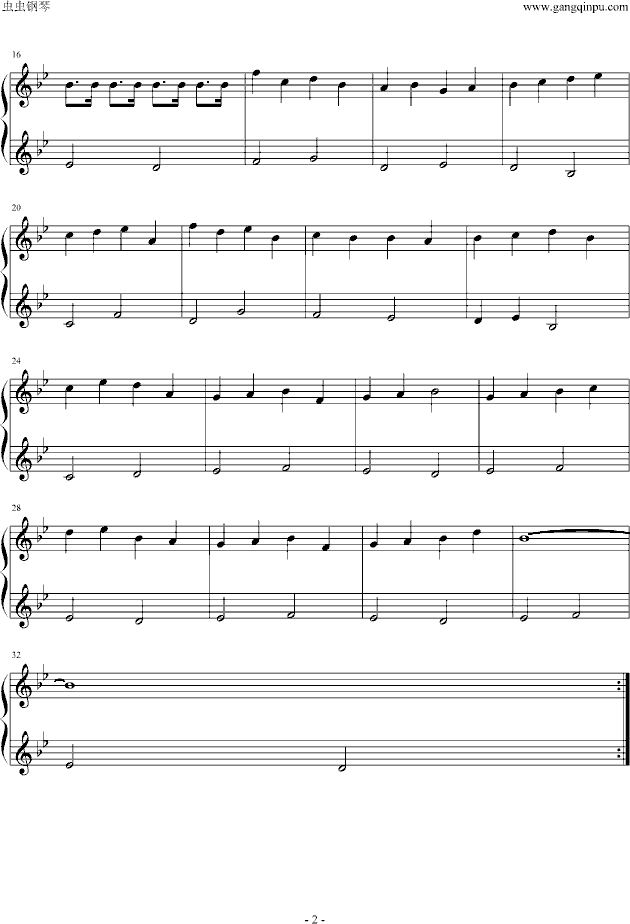 魔法密林-冒险岛背景音乐钢琴曲谱（图2）