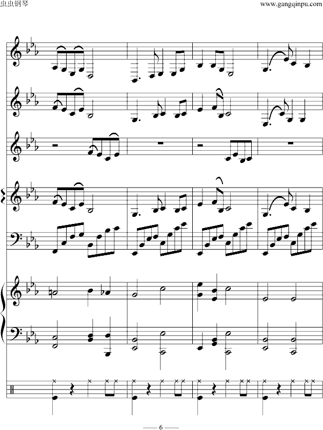 小燕子钢琴曲谱（图6）