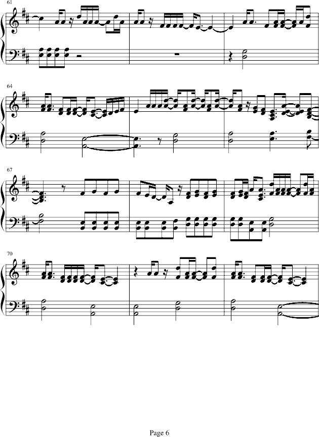 My Happy Ending钢琴曲谱（图6）