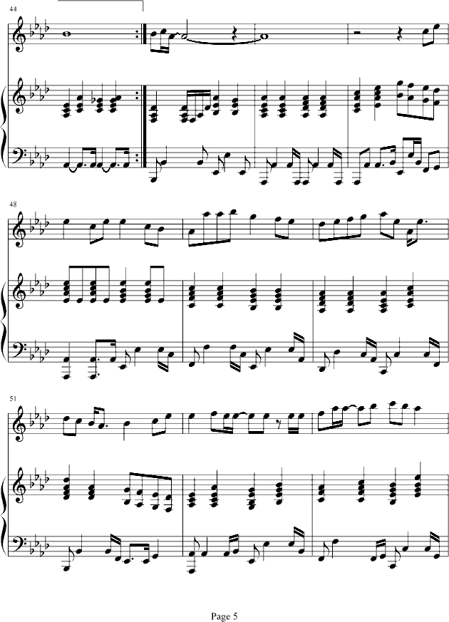 樱花钢琴曲谱（图5）