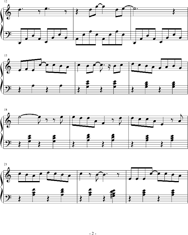 最爱钢琴曲谱（图2）