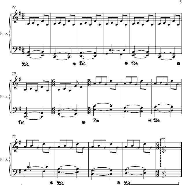 時を刻む唄钢琴曲谱（图3）