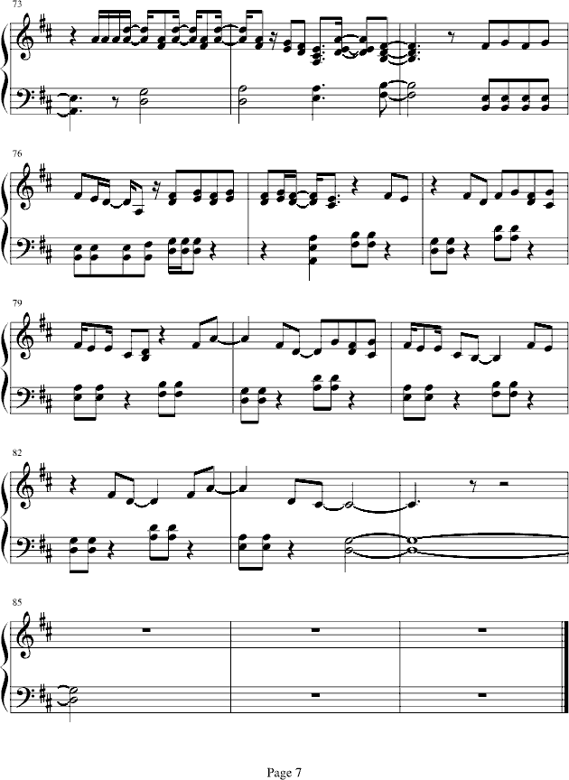 My Happy Ending钢琴曲谱（图7）