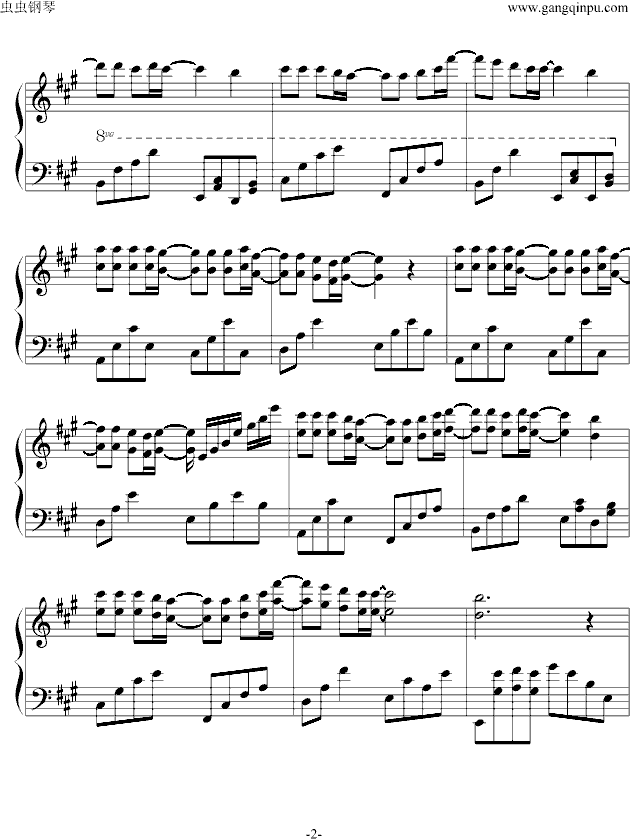 星星小夜曲钢琴曲谱（图2）