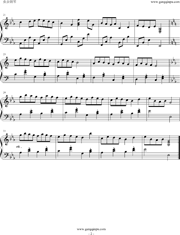 零之使魔插曲钢琴曲谱（图2）
