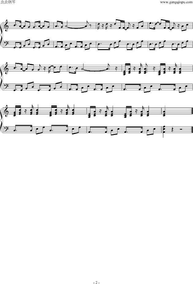 lambada-拉丁钢琴曲谱（图2）