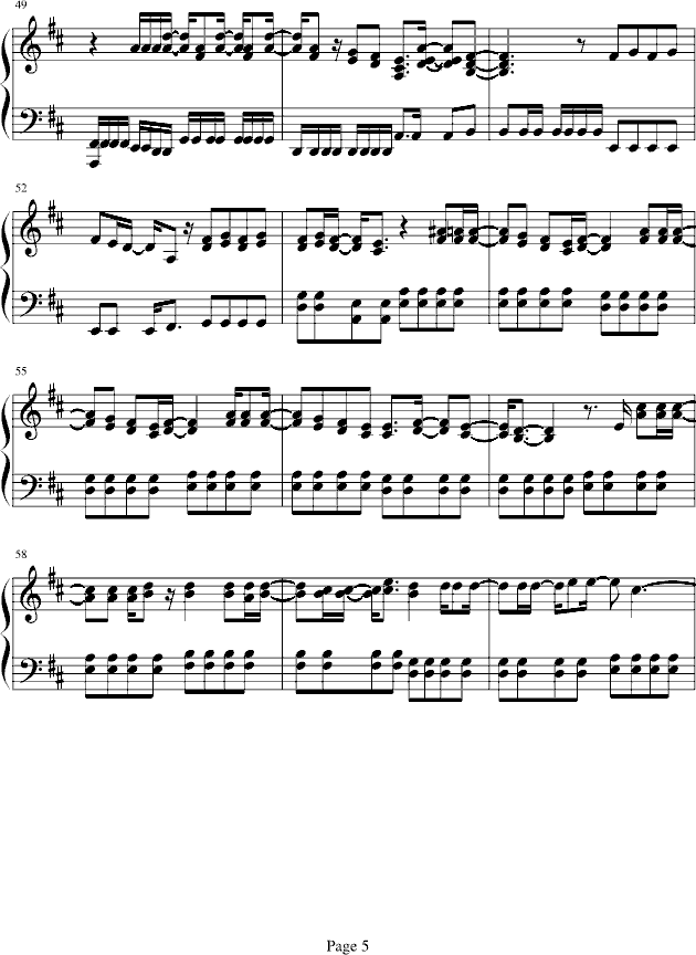 My Happy Ending钢琴曲谱（图5）