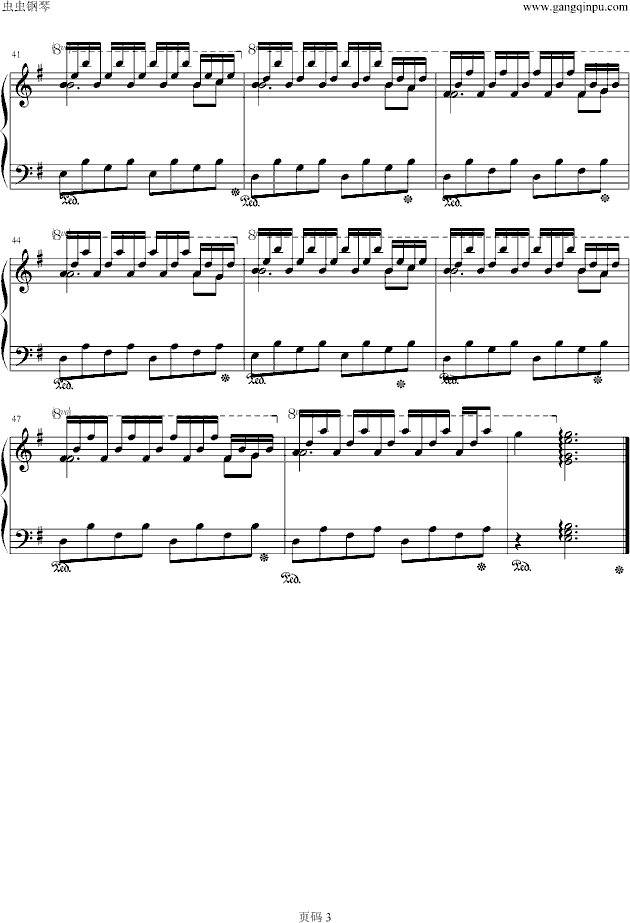 天使爱美丽钢琴曲谱（图3）