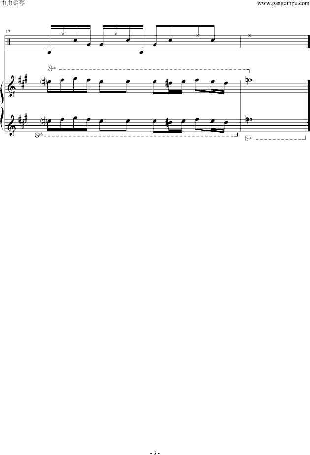 鬼来电（舞曲版）钢琴曲谱（图3）