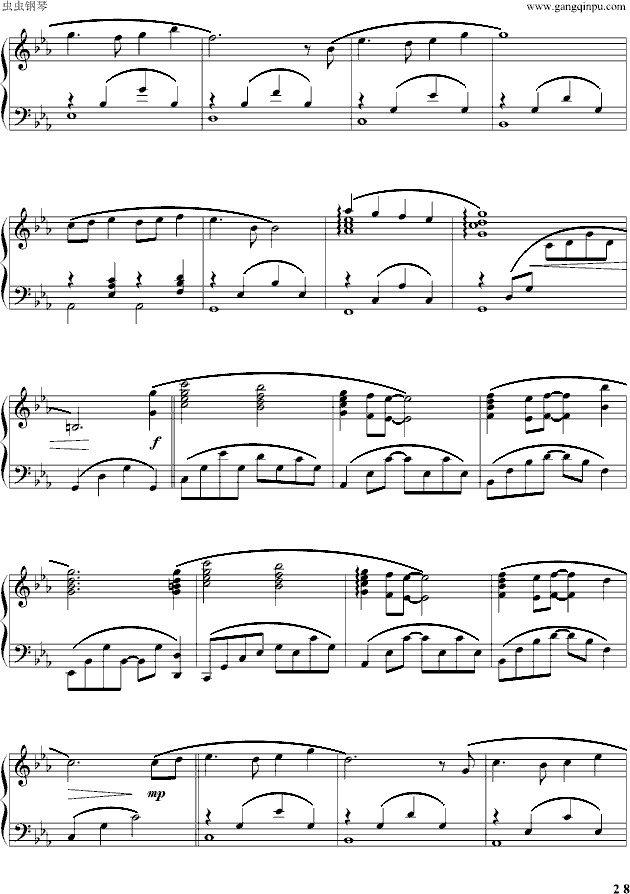 天空之城主题曲完整版钢琴曲谱（图2）