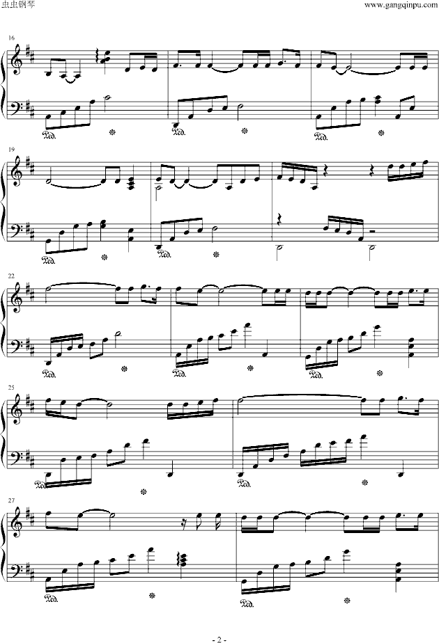 the rose钢琴曲谱（图2）