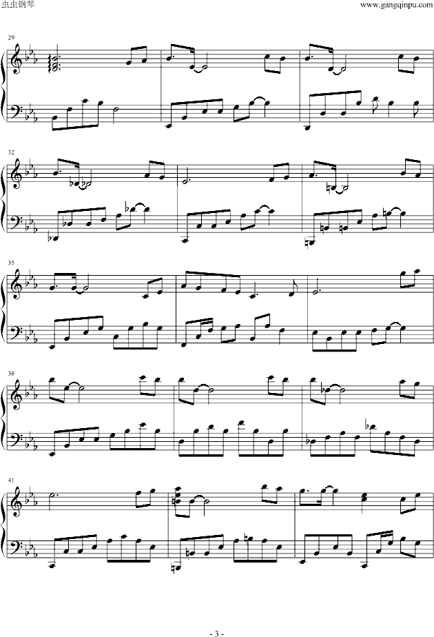 为你钟情---钢琴独奏版钢琴曲谱（图3）