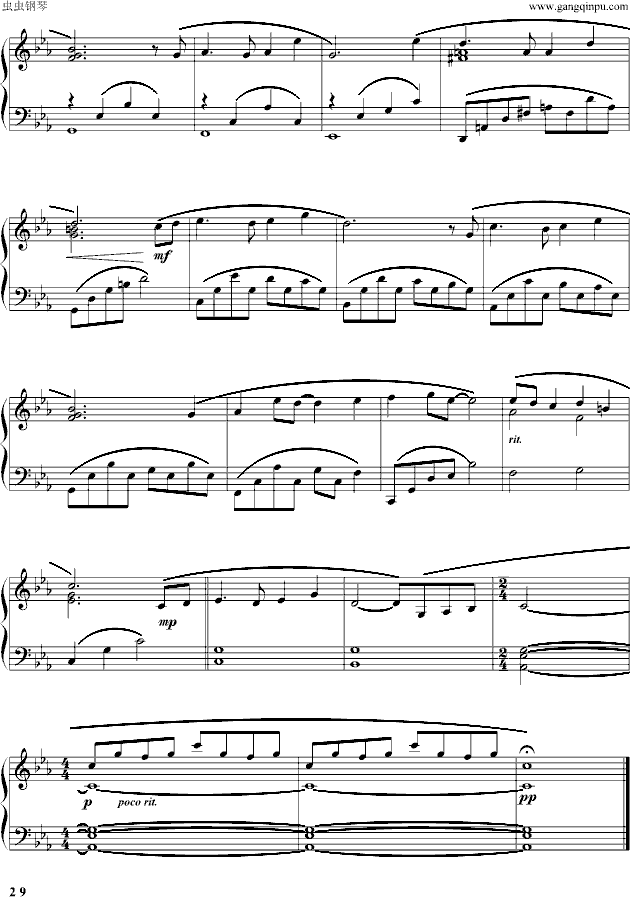 天空之城主题曲完整版钢琴曲谱（图3）